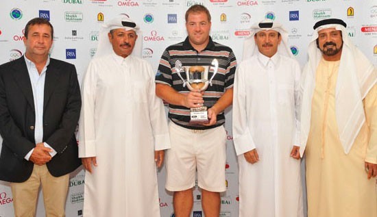 Lee Corfield 2013 Qatar Classic winner on the Mena Golf Tour