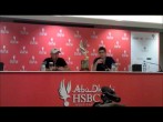 Abu Dhabi HSBC Golf Championship 2013 winner Jamie Donaldson press conference PT1