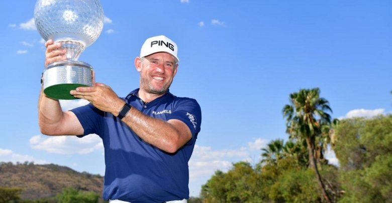 Lee Westwood with trophy