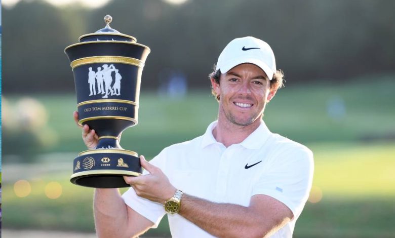 Rory McIlroy with the WGC-HSBC Champions trophy