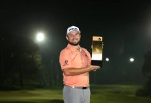 Tyrrell Hatton with the Turkish trophy